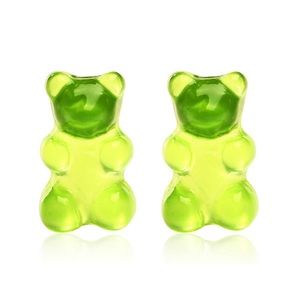 Green Gummybear acrylic earrings